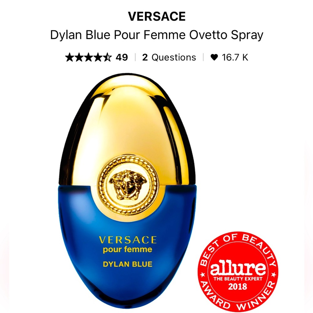 VERSACE Pour femme DYLAN BLUE 10ml EDP Spray - Unopened - Brand New - Authentic